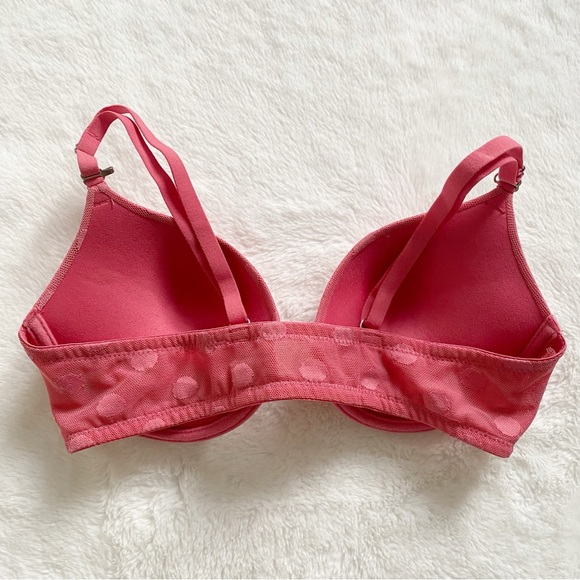 3/30$🤍 LA VIE EN ROSE | Pink Polka dot magnetic clasp bra - Picture 2 of 4